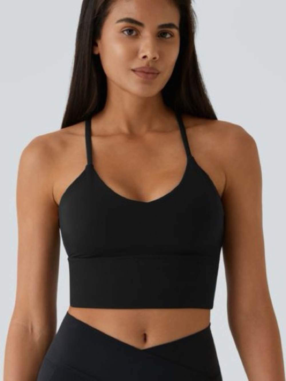 Halara SoftlyZero™ Plush Cut Out Cropped Tank Top sports bra size XL in Black